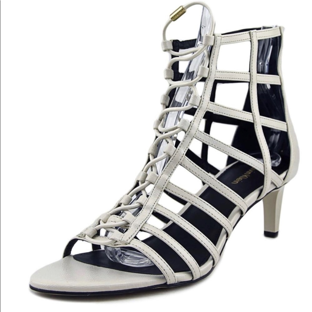 NWTCalvin Klein Neah Mini Saffiano White Pumps